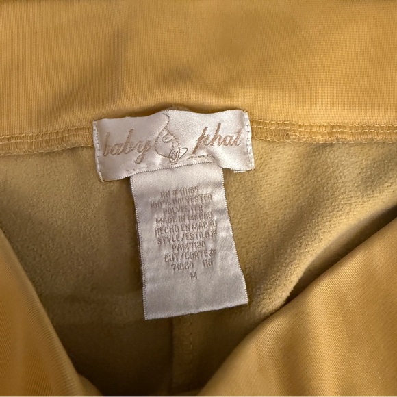 Baby Phat Tan Mustard Gold Casual Flared Track Pants - Picture 4 of 11